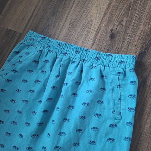 💙 Loft Outlet Elephant Print Linen Blend Pockets Elastic Waist Lined Skirt  Siz - Picture 5 of 10